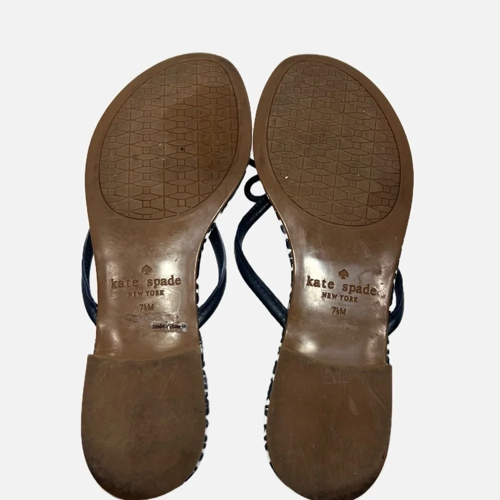 Kate Spade Navy Blue Mystic Patterned Women's Sandals size 7 - Picture 6 of 9